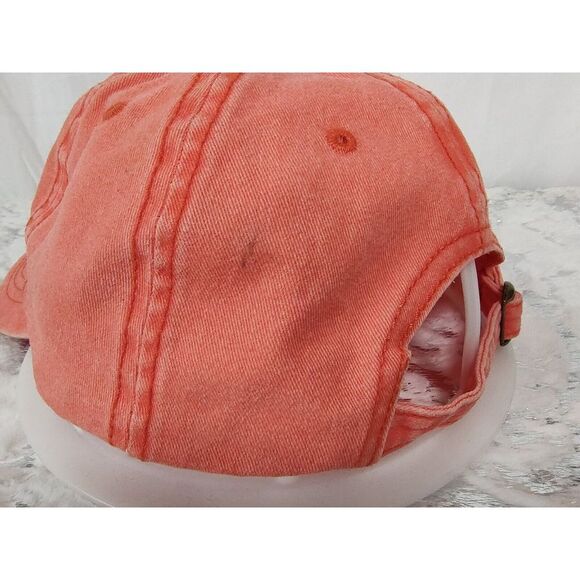 "Good Vibes Club" Orange Adjustable Hat - Picture 7 of 7